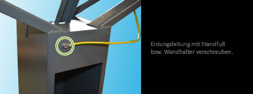 6 Elektrischer Anschluss E3/DC GmbH 6.6.3 Schritt 3: Erdungsleitung anschließen Hinweis: Die Erdungsleitung ist im Beipackbeutel Erdung enthalten. Schrauben und Zubehör liegen ebenfalls bei.