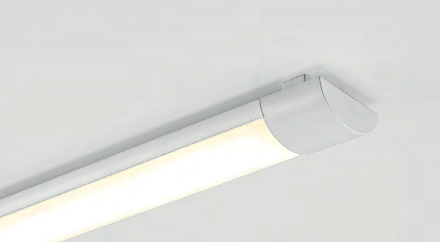 Zweckleuchten LED-Anbauleuchte Aluminium/Kunststoff, weiß inkl. Befestigungsmaterial und Netzgerät inkl. Abstandshalter für seitliche Zuführung L 23, B 20, H 30 inkl.