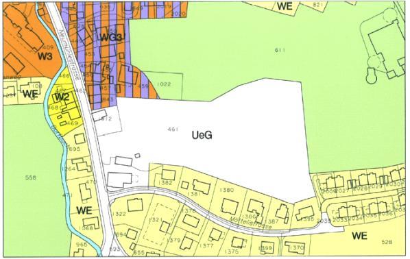 1999: Baureglement und Zonenplan Der Zonenplan von 1999 deckt das ganze Gemeindegebiet ab und ist generell-konkret.