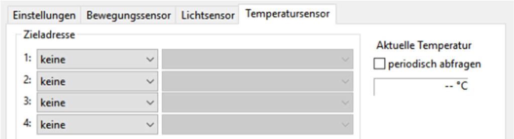 16 Temperatursensor Für den Temperatursensor steht ebenfalls eine Schwellwertschaltung mit Hysterese zur Verfügung.