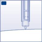 I J Halten Sie den Druckknopf nach der Injektion ganz gedrückt und lassen Sie die Nadel mindestens 6 Sekunden lang unter der Haut.