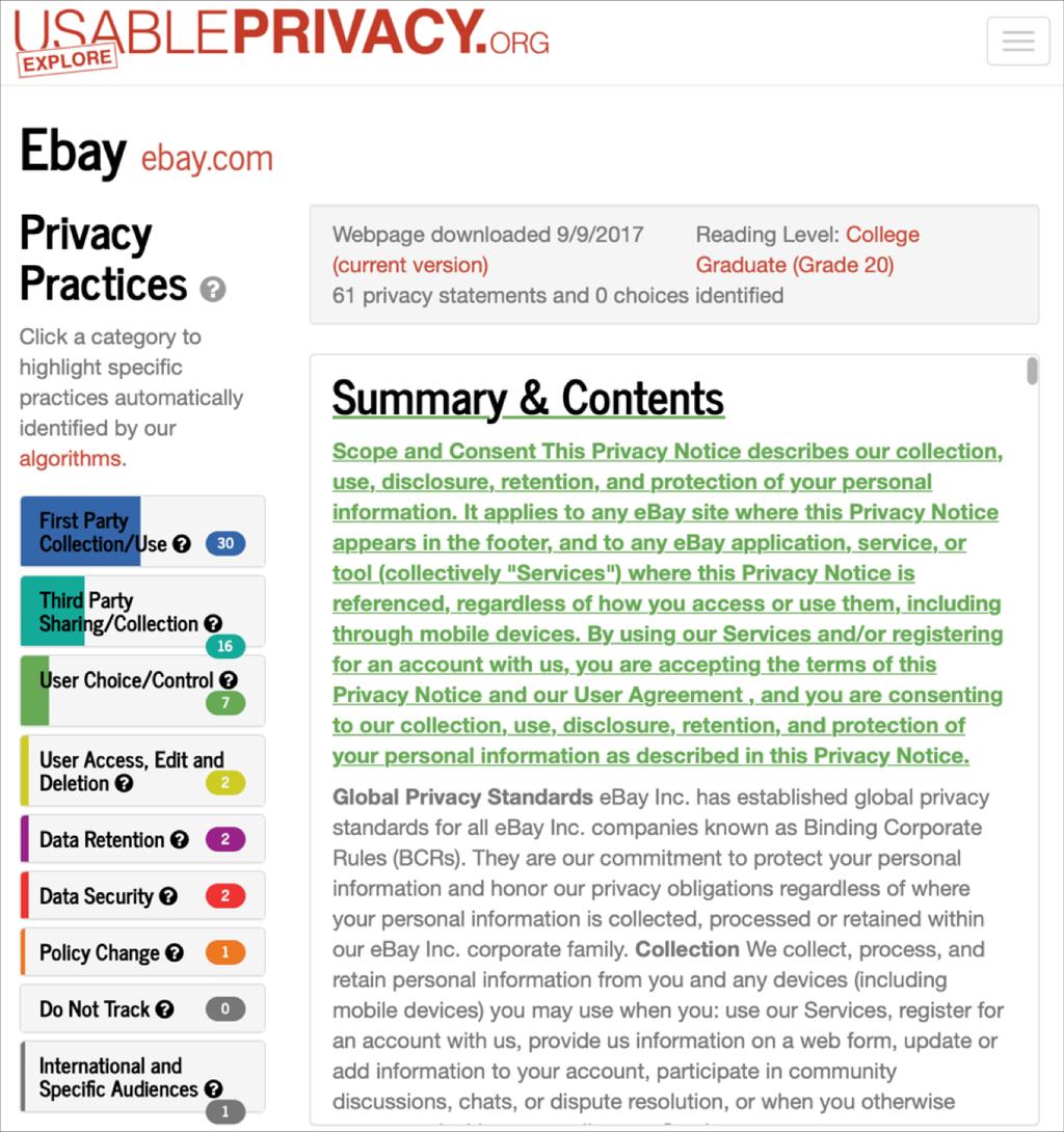 Text-Mining in Privacy Policies