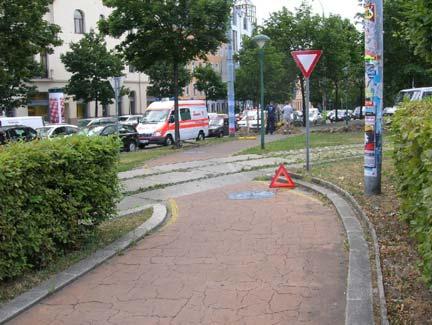 Nach dem Schwenk des Radweges vor dem Westbahnhof führt ein neuer Schwenk im Bereich der Mariahilfer