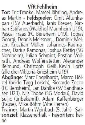 09.2016 15:00 FC Sturm Darmstadt FC Alsbach 1b 1 : 3 SO 25.09.2016 15:00 Germ. Großkrotzenb. FC Alsbach 0 : 2 DO 29.09.2016 19:00 TS Ober-Roden FC Alsbach 1 : 3 SO 02.10.