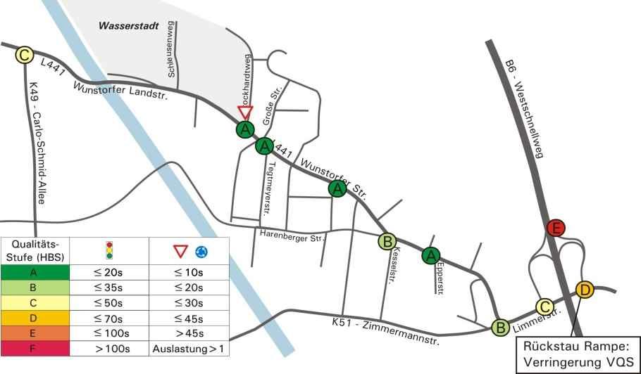 Kfz-Erschließung - Bestand Das Verkehrsaufkommen entlang der Wunstorfer Straße liegt zwischen 600 und 1.000 Kfz in der Spitzenstunde.