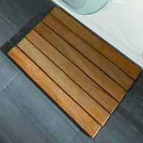 Die edlen Holzvorlagen aus hochwertigem Holz verleihen jedem Bad ein warmes und modernes Ambiente.