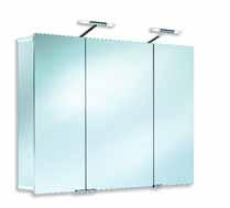 Doppelspiegel-Drehtüren 3  Doppelspiegel-Drehtüren 3 höhenverstellbare Glasböden Lichtschalter/Steckdose Niedervolt-Halogenbeleuchtung 1 Stableuchte (2 x 20 Watt) oder 2 Bügelleuchten (2 x 20