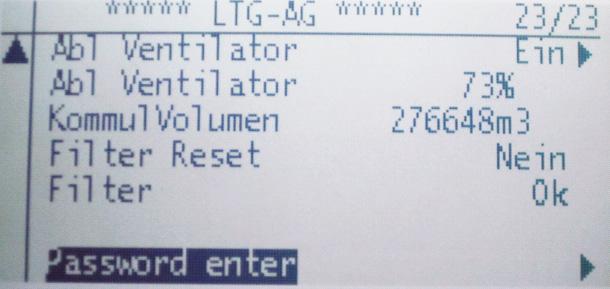 Das Passwort lautet: 2000. CO 2 -KONZENTRATION gibt den aktuellen CO 2 -Wert an.