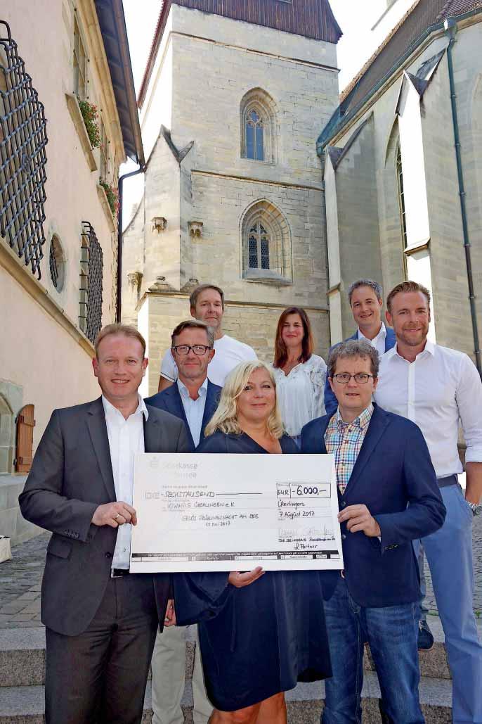 6.000 Euro für Kiwanis-Foundation Deutschland e.v. Frühlingsnacht am See übergibt Spende im Überlinger Rathaus Überlingen, 7. August 2017.