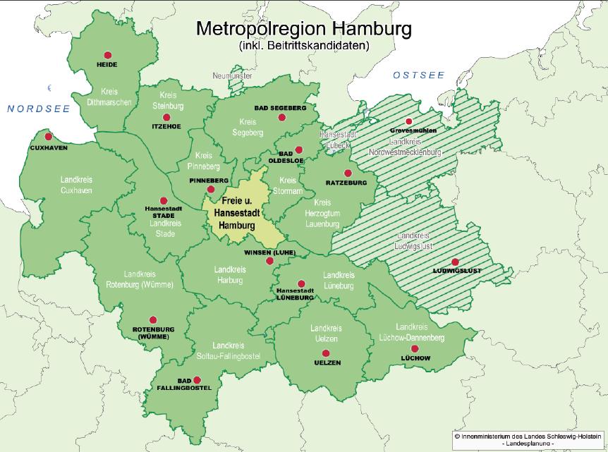 Oberthema... Metropolitan Region (weiß) Bitte of Hamburg: überschreiben. Extension Unterthema... (blau) Bitte überschreiben.