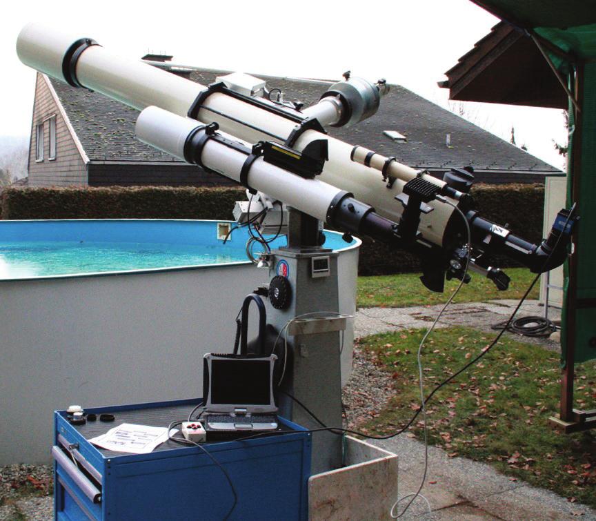 Amateurfunk trifft Amateurastronomie; ein kleiner Exkurs Teil 1 (3/3) von Urs Flükiger mit dem Teleskop der Sternwarte beobachtet werden.