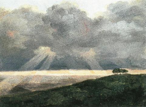 Das neue Interesse an der Ölskizze Pierre-Henri de Valenciennes, Gewitter bei La Fayolla, ca.