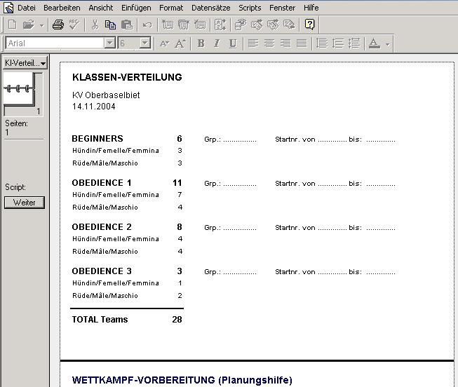 Handbuch TKAMO-Obedience 3.30 Seite 13 von 21 4 VORBEREITUNG WETTKAMPF 4.