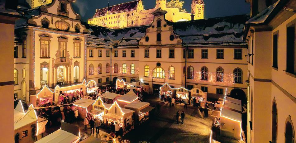 Veranstaltungshighlights Der romantische Füssener Adventsmarkt 0.-0. Dezember und.-. Dezember Immer am zweiten und dritten Adventswochenende im Jahr verwandelt sich der barocke Innenhof des Klosters St.