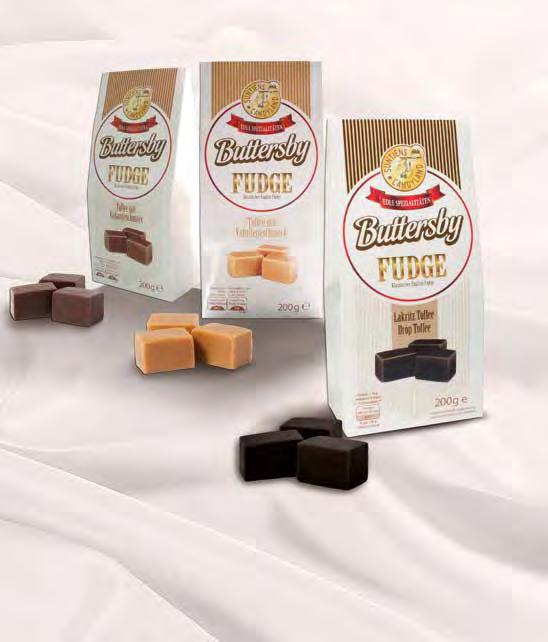 FUDGE vom Feinsten E SORTE v Suntjens Buttersby Fudge mit Kakaogeschmack in der Standbodenschachtel (14 x 200 g im