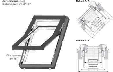 Technik & Planung Lichtmaße / Außenmaße / Lüftungsflächen / Öffnungsweiten Technik & Planung Lichtmaße / Außenmaße / Lüftungsflächen / Öffnungsweiten Designo R7 Hoch-Schwingfenster, Kunststoff