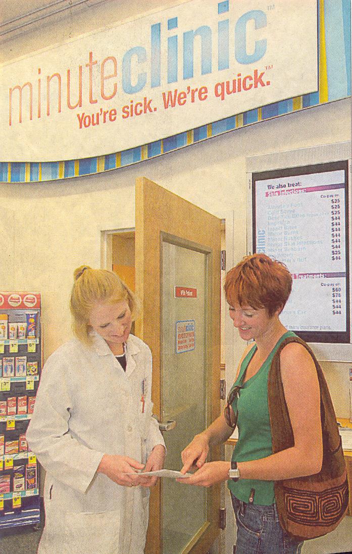 "Discount- Medizin" in den Shopping- Malls ( USA ) Minuteclinic in einem Einkaufszentrum in Minneapolis Versorgung