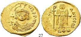 Gold. Sear 345. schöne Darstellung der Constantinopolis. leichte Korrosion auf Vs., f.vz 500,- 33 Solidus 659-661, Constantinopel. 4,49 g.