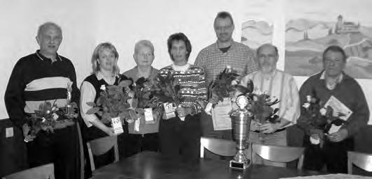 Senior des Jahres: Werner Kaiser (VFL Wehbach) (Pokale, Blumen und Präsente wurden durch die Vorsitzende Hildegard Bergmann und Gausportwart Klaus Panthel überreicht) Ehrennadel des Gau