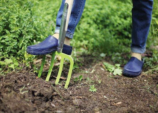 Von der Beetanlage bis zur Bodenbearbeitung Wenn der Boden zu fest ist oder viele Wurzelunkräuter im Beet stehen, wird er tief mit der Grabegabel gelockert.
