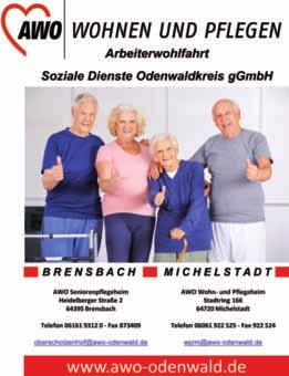 Fränkisch-Crumbach - 17 - Nr. 9/17 Unsere Mutter wohnte nicht in Brensbach. WIR FÜHREN BESTATTUNGEN ÜBERALL IN DER REGION DURCH. Heidelberger Straße 5 64395 Brensbach Tel. 06161 409 www.