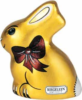 33 % Golden Style Osterhase mit Schleife und Blumenapplikation, 225 g, 33 % Kakao Golden Style Easter Bunny with ribbon and flower, 225 g, 33 % 26135 26139