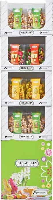 28 Minis Minis 29 EXPORT ONLY 1/8 Palette Minis Ostern, 120 Teile 1/8-Display Easter Minis, 120 Units 113 Minis Schoko-Küken in Geschenk-Box, massiv,