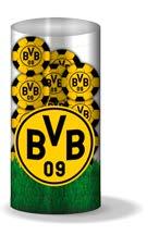 g, Bayern München und Borussia Dortmund, Vollmilch-Schokolade (30 % Kakao), 20 Stück im Karton 8 Karton pro Lage / 8 Lagen pro Palette