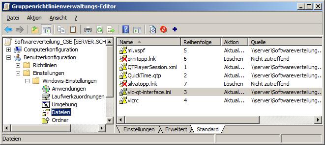 Vorgängerversion Kopie des heruntergeladenen Paketes nach an einen beliebigen Ort auf dem Server z.b. nach \\server\softwareverteilung\_kopiervorlagen Ausführen der Datei copy_vlc-player.bat.