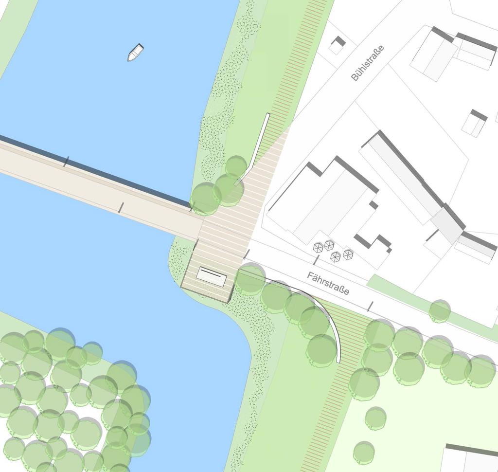 2 Anker-Fährstraße Umgestaltung der Altrheinpromenade unter Berücksichtigung des Hochwasserschutzes.