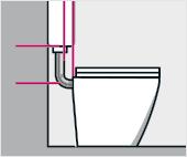 Je nach WC und Spülrohr wird noch eine passende Muffe, also ein Verbindungsteil zwischen WC und Spülrohr benötigt.