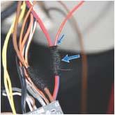 To get a long secure connection we recommend soldering these connections. Remove some of the sheathing board of the relevant cables.