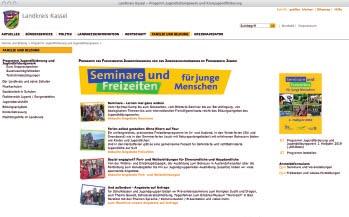 Seminare und Freizeiten im Internet Auf unserer Internseite www.landkreiskassel.de/bildung/seminare/ findet Ihr alle Angebote auf einen Blick.