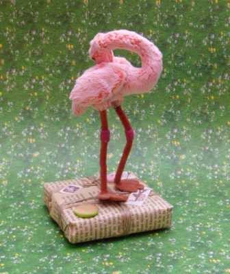 Stoffauswahl für den Flamingo.