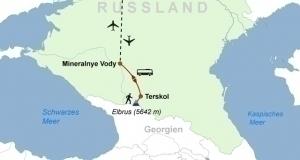 Elbrus der höchste Berg Europas (10 Tage) Reiseverlauf: 1. Tag: Anreise Individueller Flug über Moskau nach Mineralnye Vody. Wir übernehmen gerne für Sie die Flugbuchung.