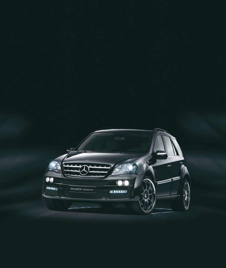 Base ML-Class W 164 Aerodynamics, design On road bumper front and rear LED daytime running lights Foglights and