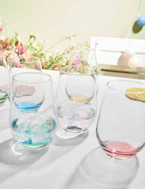 für spannende Farbhighlights auf dem gedeckten Tisch. Vielseitig einsetzbar bringen die Gläser stilvoll Farbe an den Gästetisch.