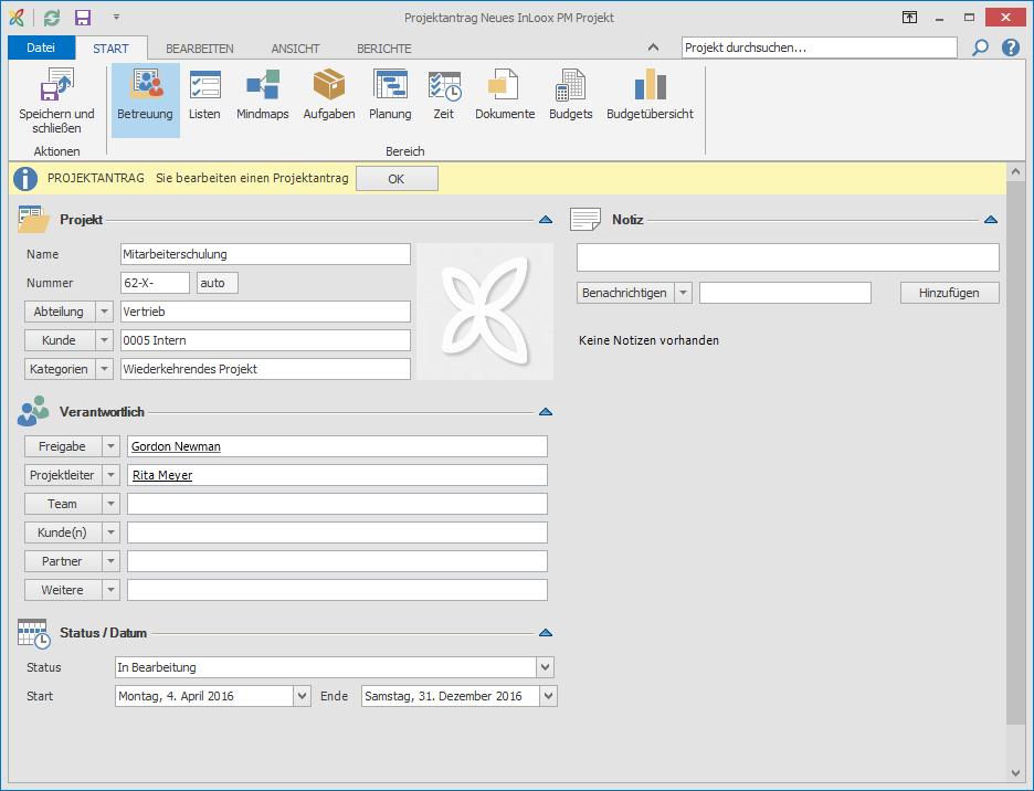 InLoox für Outlook ist mit benutzer-definierten Feldern flexibel erweiterbar.