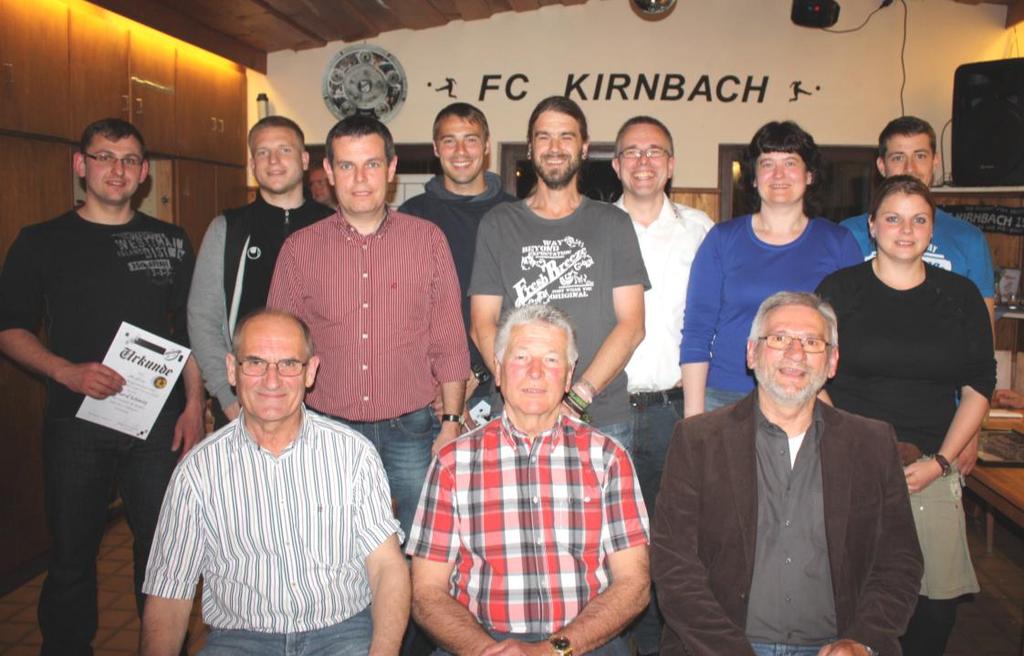 FC Kirnbach-Hauptversammlung - Ehrungen Kirnbach (cao.) Verdiente Mitglieder wurden bei der Hauptversammlung des FC Kirnbach ausgezeichnet.