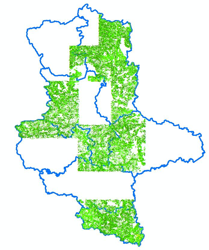 Stand Referenzpflege 2017 Für die grünen Bereiche erfolgte die Referenzpflege auf Basis der DOP 2017; für die weißen Bereiche erfolgte die Überfliegung und die Referenzpflege 2016.
