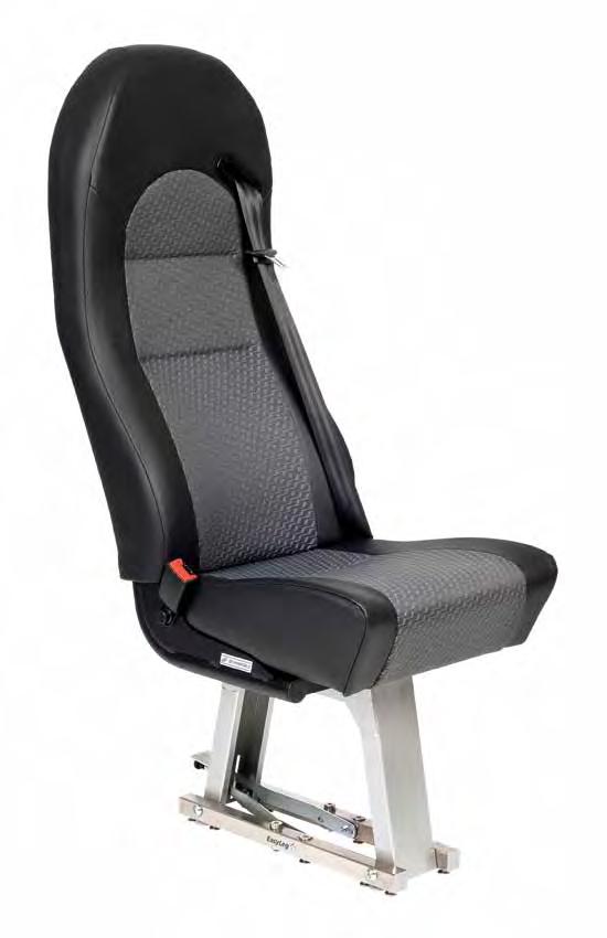 EasyLeg der demontierbare Sitzfuss Der patentierte und geprüfte Zentralsitzfuss mit Transportrollen ermöglicht eine einfache und sichere Bedienung ohne grossen Kraftaufwand.