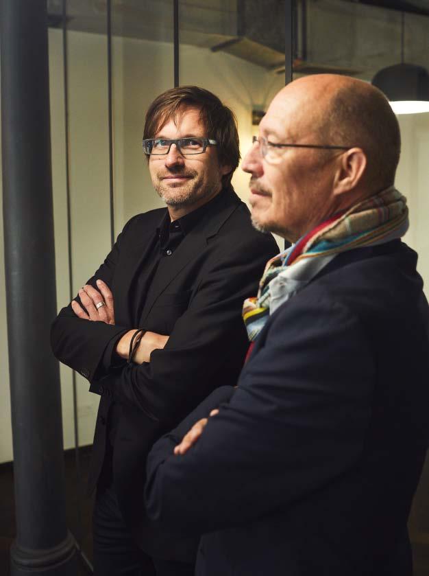 Marcus Beuerlein und Geschäftsführer Thomas Sutor Fotos] Julian Baumann Oliv Architekten Oliv
