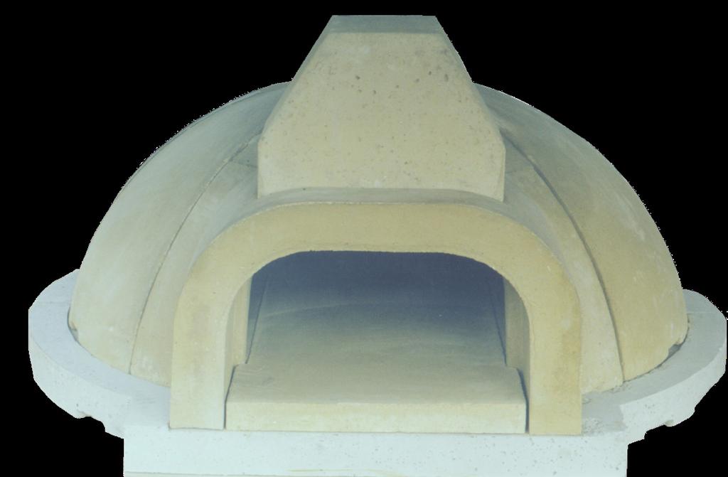 Leistung: Cupola ca. 50 Pizzas/h Bausatz bestehend aus: Feuerfestem Gewölbe in 9 Teilen und eingepassten 6 cm Bodenplatten, 3-teilig. Optionen siehe unten.