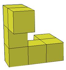 5 P je 0.5 P * sichtbar sind alle Quadrate, welche man von allen Seiten und von oben sieht.