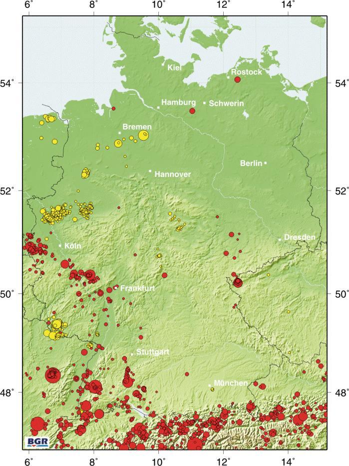 Seismizität in Deutschland seit 1968;