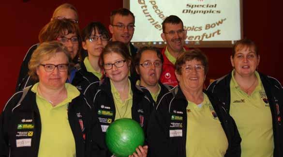 Diözesansportgemeinschaft und Behindertensportverein DSG/BSV Sieben Sportlerinnen und sechs Sportler der Bowlingsektion nahmen am ersten Special Olympics Heimturnier am 24. und 25.