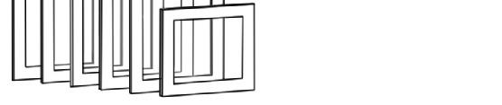 Ali-Rahmentür / Klarglas 1 Tür 2 Türen Alirahmen 2 cm breit für Breite 40 cm 50 cm 60 cm 70 cm 80 cm 100 cm farbig lackiert für Höhe mit verdecktem Beschlag 1 Raster Art.-Nr.