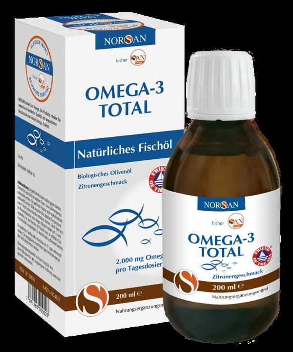 Omega-3 Total 2000 mg Omega-3 pro Tagesdosis (1 Teelöffel) 200 ml mit Vitamin D aus
