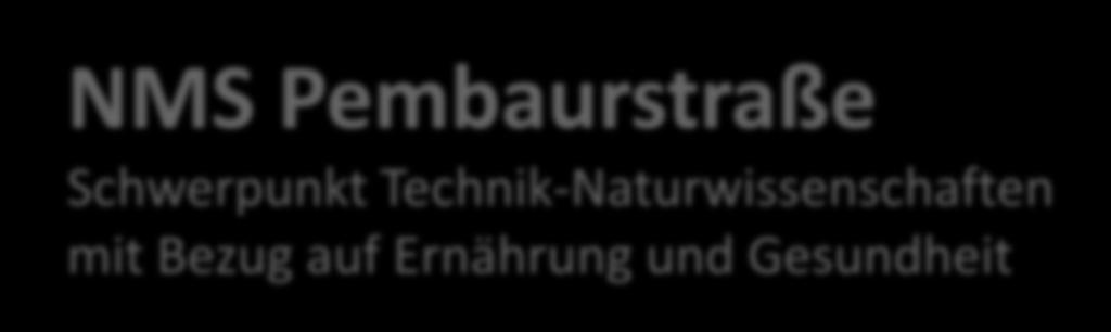 NMS Pembaurstraße Schwerpunkt Technik-Naturwissenschaften mit Bezug auf