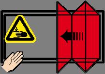 2.2.4 Faltschiebe-Beschläge Sicherheitsrelevante Symbole Symbol Verletzungsgefahr durch Einklemmen von